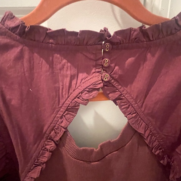 Cleobella Plum Puff Sleeve Blouse - Picture 8 of 8